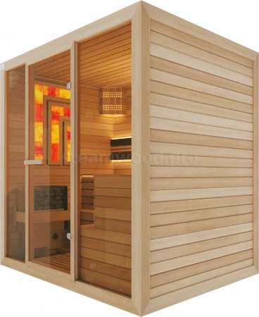 Четырехместная финская сауна Comfort из кедра